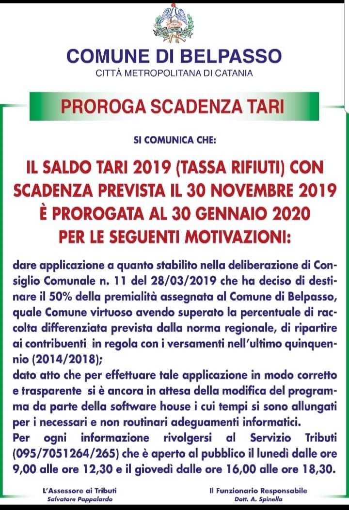 Proroga scadenza tari