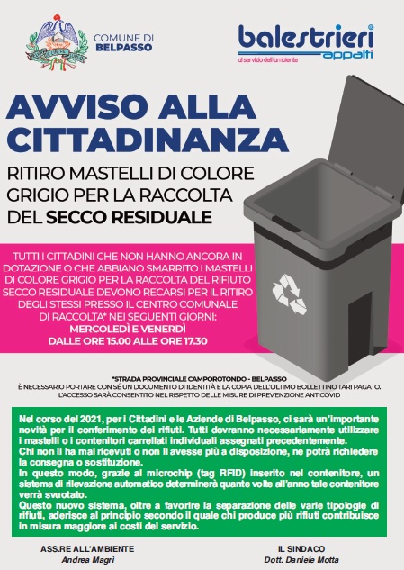Chi più diffenzia meno paga. la “tariffa puntale” è realta’ a belpasso 