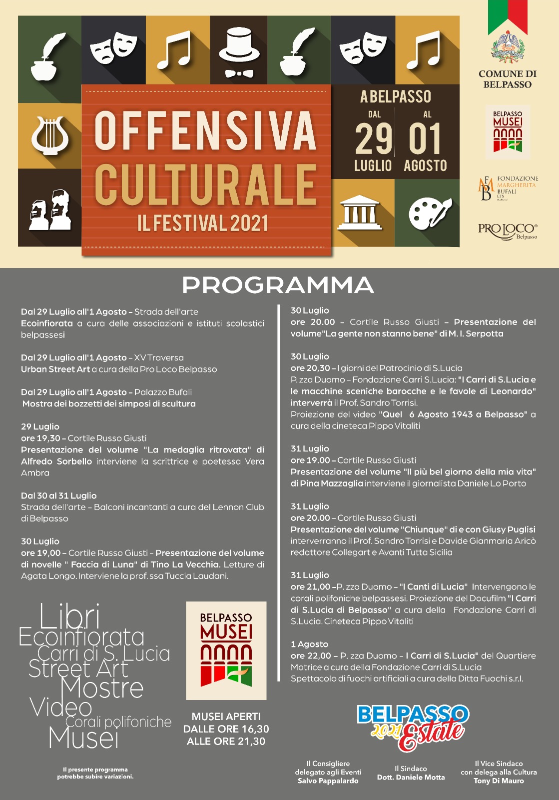 Belpasso. al via l’offensiva culturale 2021